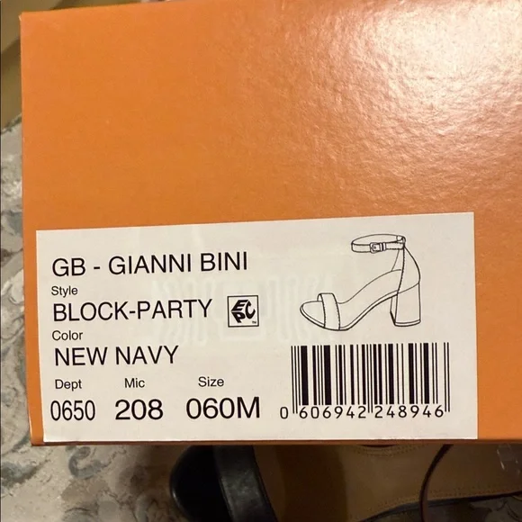 Elegant Navy Blue Women's Sandals - Picture 5 of 5